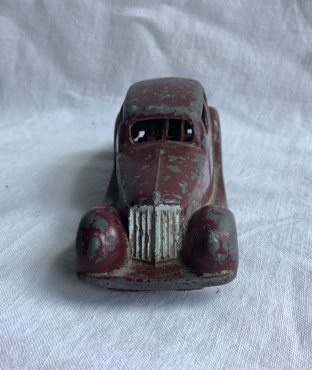vintage clockwork windup metal car toy